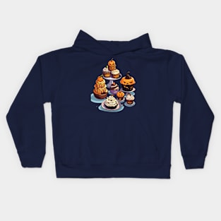 Enchanting Eats Delight in a Halloween Dessert Journey Kids Hoodie